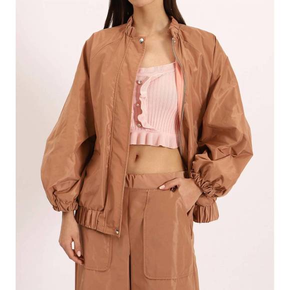 NEW DIXIE re-nylon blouson jacket in tan - Picture 1 of 4
